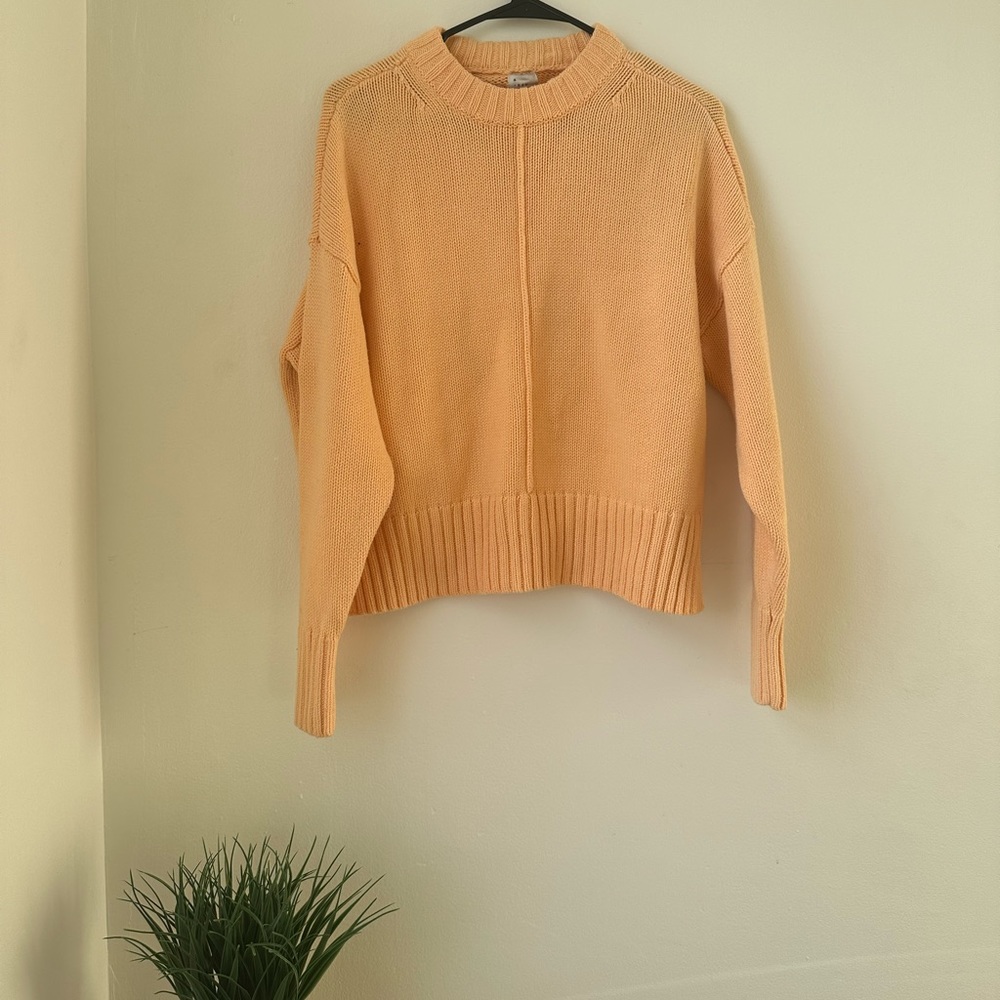 A New Day - Knit Crop Sweater - Coral
